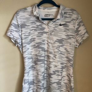 Nike Golf Polo - Women’s Medium - Grey and White Camo
